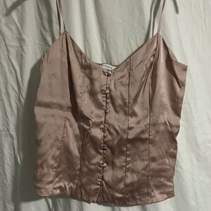 Intermix 100% Silk Cami Top - Size M - Blush Pink